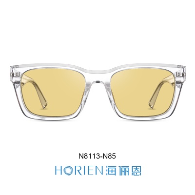 N8113-N85  透明框-全色透柠檬黄